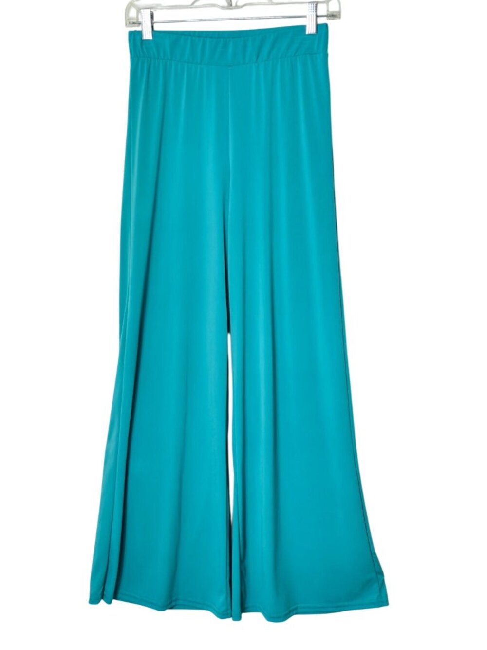 Jostar Womens M Wide-Leg Palazzo Pants Teal Boho Comfy Cottagecore USA